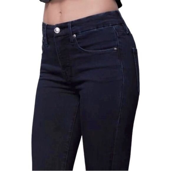GOOD AMERICAN | Good Legs Crop Jeans Dark Wash Denim Blue375 Women’s Size 25 (0) - Picture 3 of 12